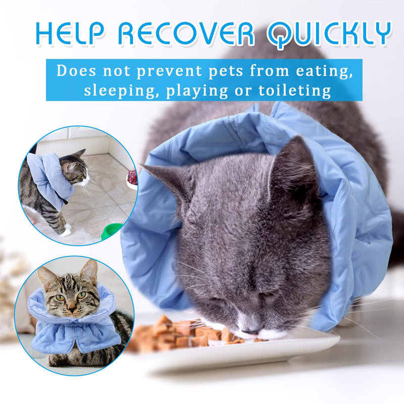 Cat Cone Collar, Adjustable Cat Recovery Collar Lightweight Waterproof Protective Cat Collar Soft Pet Recovery Collar Prevent Dogs Cats from Licking Wounds (S) - PawsPlanet Australia