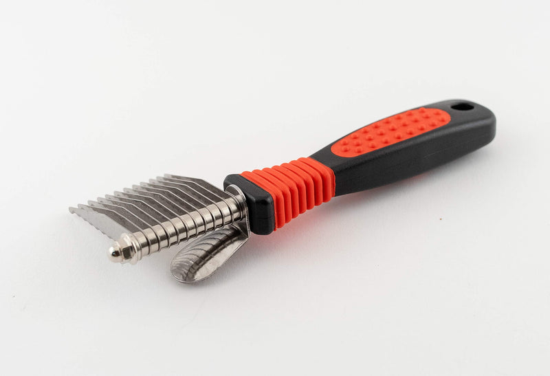 RYAN'S PET SUPPLIES Paw Brothers 12-Blade Dematting Tool for Dog Grooming, Professional Grade, Stainless Steel Blades, Comfort Grip, Gentle on Skin - PawsPlanet Australia