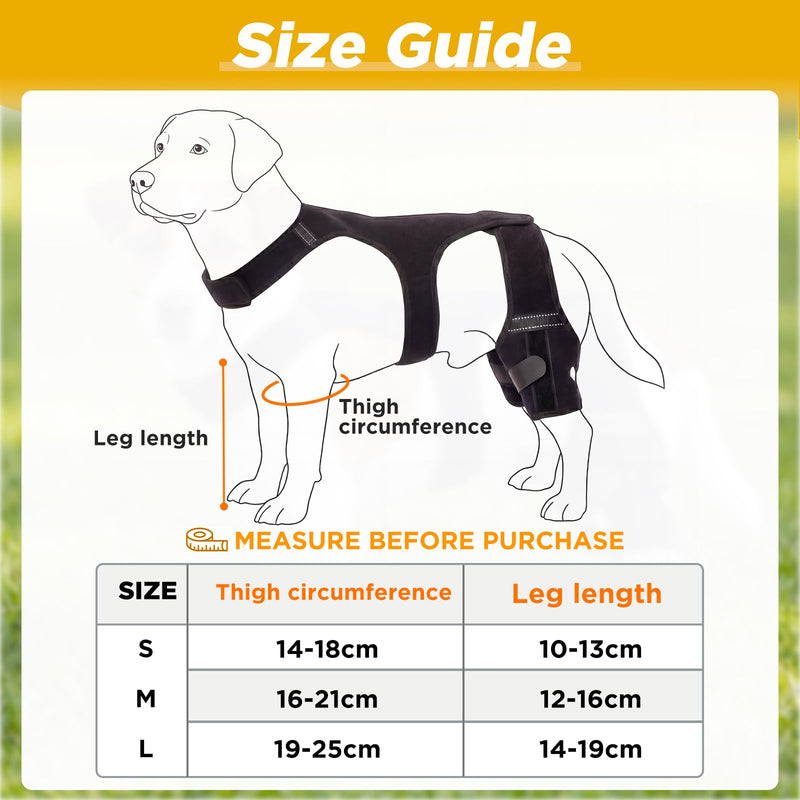 Aliceset Dog Hind Leg Knee Pads, Torn Acl Hind Leg Breathable and Adjustable Support Sleeves, Fit Snugly and Securely, Providing Secure Comfortable Support, Suitable for Everyday Wear(L) L
