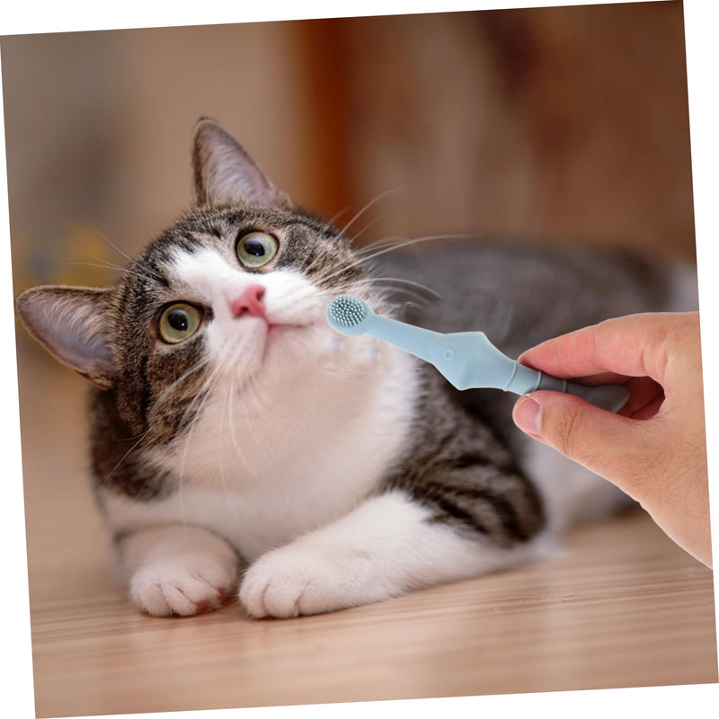 TOYANDONA Pack of 2 Pet Toothbrush Soft Finger Toothbrush for Small Dogs and Cats Ergonomically Shaped for Thorough Teeth Cleaning and Effective Plaque Removal Nourishes Teeth and