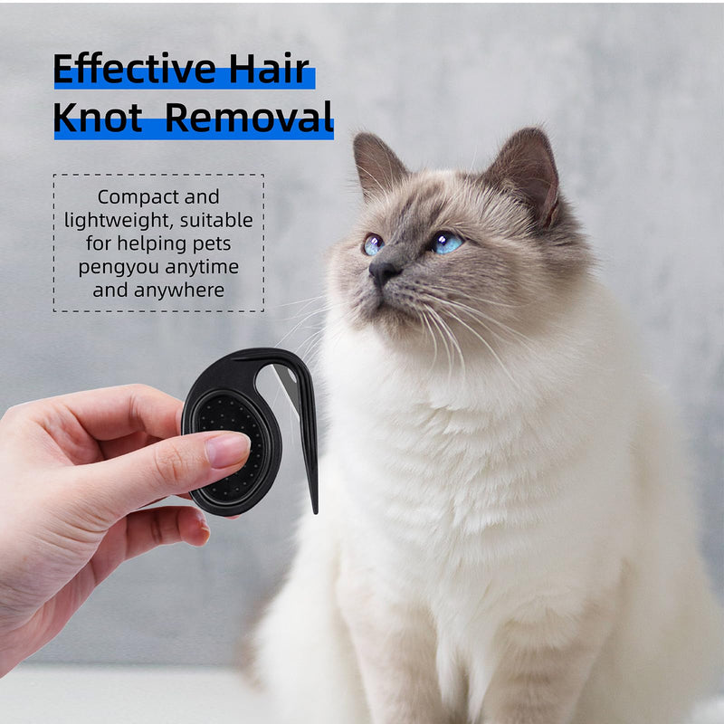 2 Pcs Knotting Comb for Cats Dogs, Pet Dog Shedding Brush, Pet Grooming Supplies for Removing Tangled and Grooming Loose Knotted Hair Black 2pc - PawsPlanet Australia