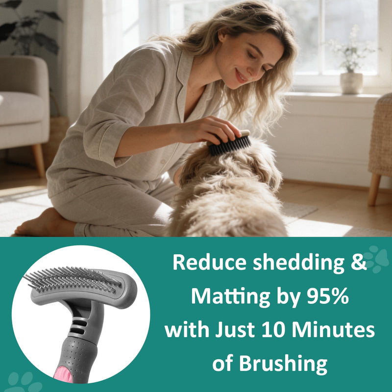 Fur Detangler Detangler for Long Hair Dogs & Cats, Comb the Undercoat for Hair Removal, Loosen Knots, Tangles and Undercoat Grooming Comb for Dogs and Cats - PawsPlanet Australia