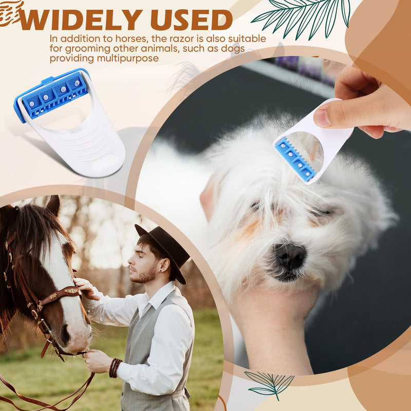 6 Pcs Horse Clippers Horse Grooming Razor Disposable Grooming Razor Fit for Horse Dog, White - PawsPlanet Australia