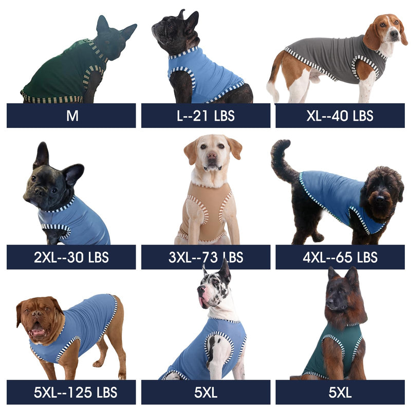 IECOii 2 Pack Great Dane Dog T Shirts | Comfortable Fabric Vest for Dogs with Sensitive Skin - Durable Fit - Spring, Summer, Fall Wear for Giant Breed, Coffee+DarkRed,5XL XXXXX-Large(Chest:35.43 in) - PawsPlanet Australia