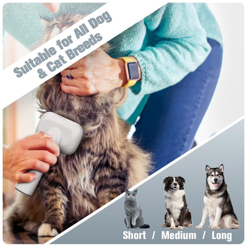 3-in-1 Dog Hair Vacuum Brush for Deshedding and Dematting, Dog Hair Brush Fits 32mm and 35mm Hose Tubes, Self-Cleaning Design 3 in 1 - PawsPlanet Australia