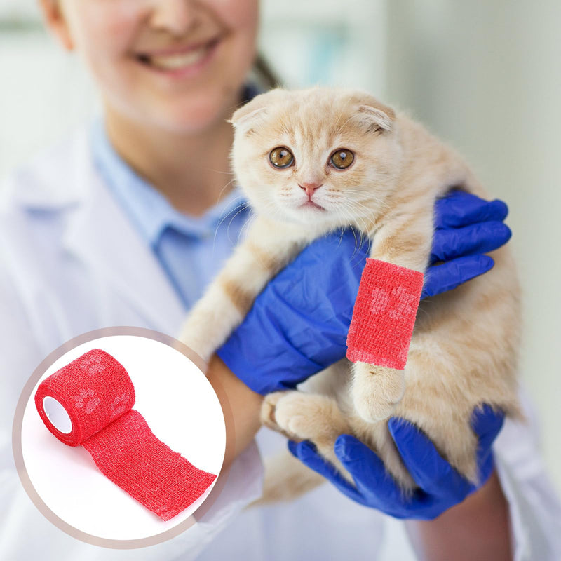 Geiserailie 6 Pcs Self-Adhesive Bandages Bitter Bandage Wrap for Dogs Non-Woven Pet Wrap for Dogs Horses Animals Ankle Sprains and Swelling - PawsPlanet Australia