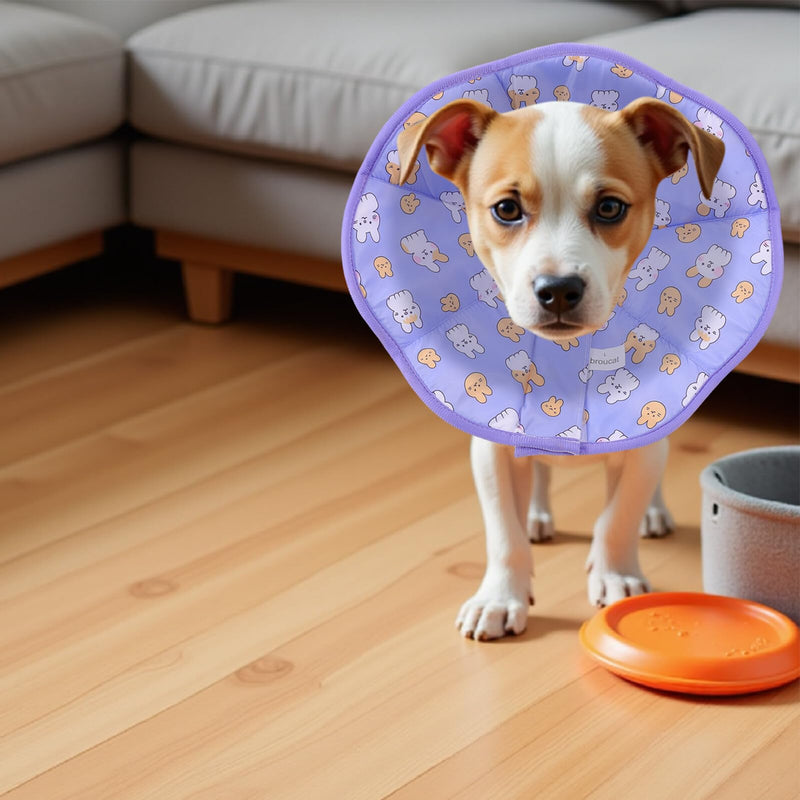 Anti-Leak Collar for Small Dogs and Cats, Adjustable Post-Operative Recovery Collar, Soft Conical Collar Made of Lightweight Material, 32 x 36 cm, Post-Surgery Protection