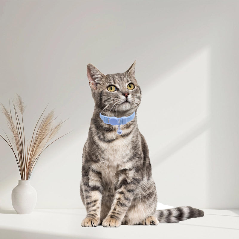Breakaway Cat Collar with Bell, Safety Buckle Kitten Collar, Elastic Strech Quick Release, Adjustable Lightweight Collars for Girl Boy Cats, Pet Supplies, Accessories, Gifts Blue - PawsPlanet Australia