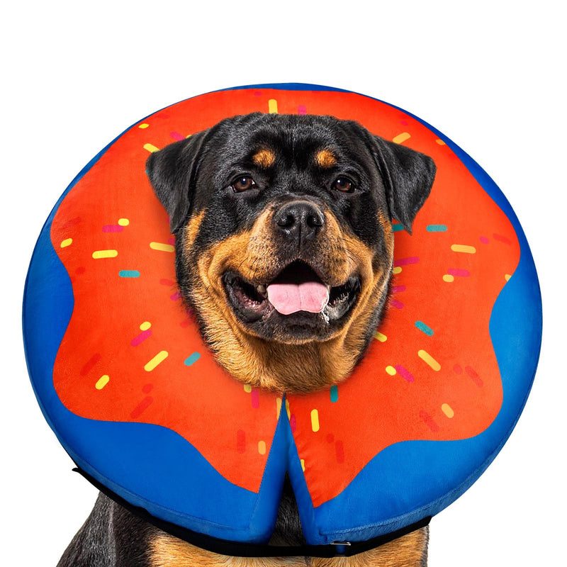 Gimars XL Inflatable Dog Cone Alternative After Surgery, Soft Dog Neck Donut Recovery Cone Collar, E Collar and Elizabethan Collar Alternative for Medium and Large Dogs, X-Large-Neck:18"-24" XL Large-Neck: 18"-24"