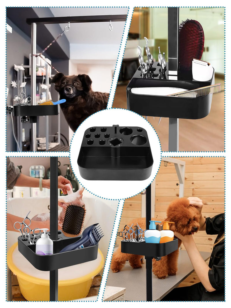 Kalolary Portable Dog Grooming Tool Holder - Rotatable Organizer for Pet Grooming Table & Accessories - Scissors, Clips, Brushes Storage - PawsPlanet Australia