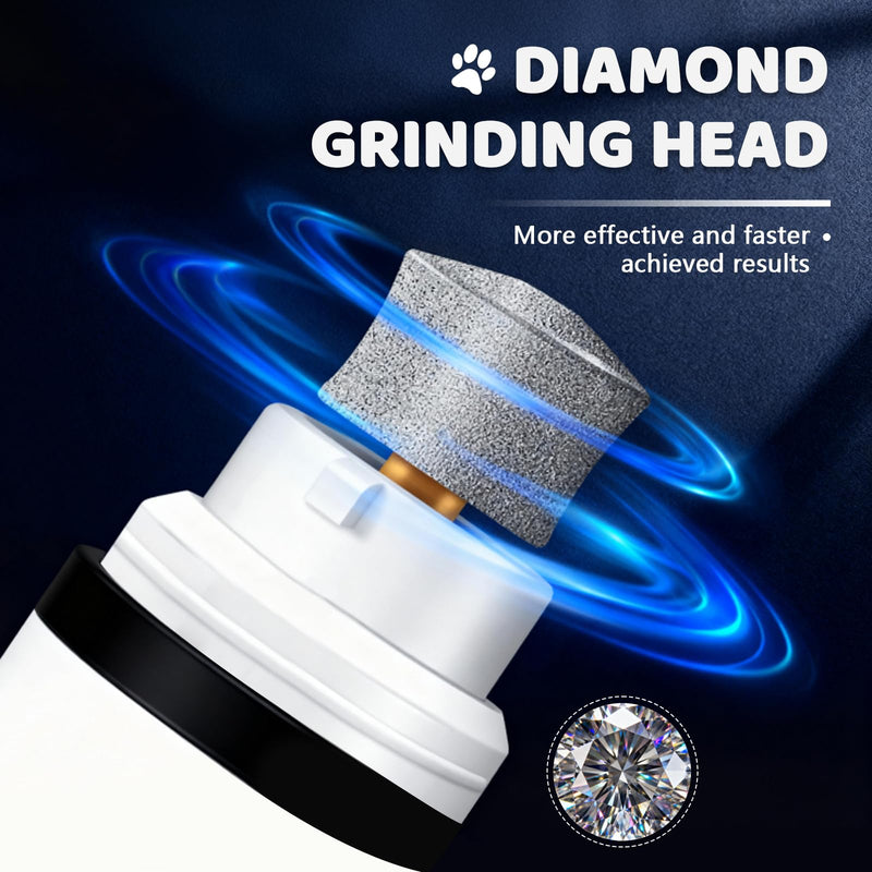 Dog Nail Grinders, Silent Groom Pro Nail Grinder with LED Lights, Professional 3-Speed Quiet & Low Vibration Electric Pet Nail Grinder for Safe Trimming of Cats and Small to Large Dogs - PawsPlanet Australia