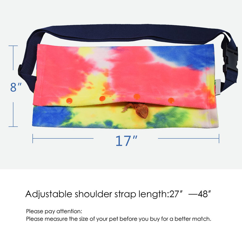 Small Animal Sling Carrier,Small Animal Bag for Bearded Dragons Lizards and Reptile with Adjustable Strap (Red+Dinosaur Wing) - PawsPlanet Australia
