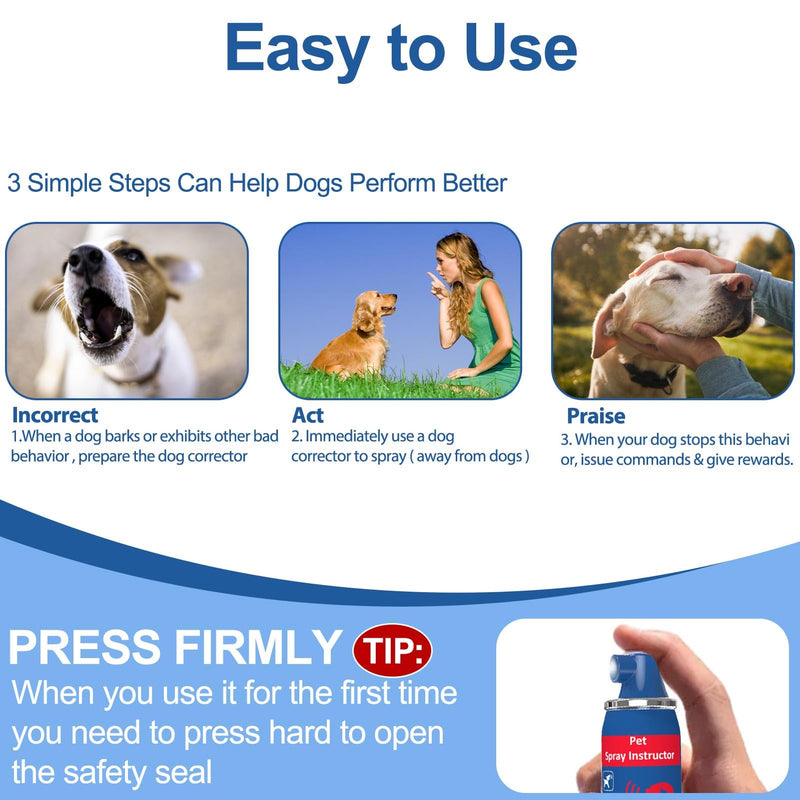 Dog Corrector Spray 70ml 2 Pack Pet Trainer Spray, Corrector Spray for Dog to Stops Barking, Jumping Up, Food Stealing, Dog Fights, Avoidance, Unwanted Dog Behaviour Blue-2 - PawsPlanet Australia
