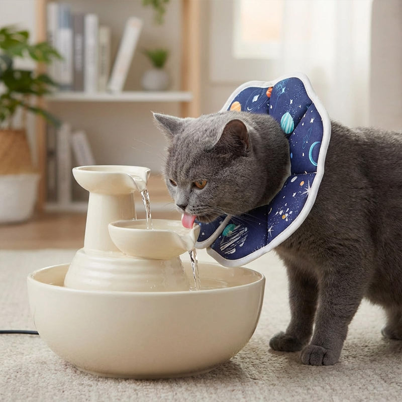 Cat Cone Collar Soft, Adjustable Cat Recovery Collar Comfortable Cats Cones to Stop Licking for Small Kittens and Puppies(Small)