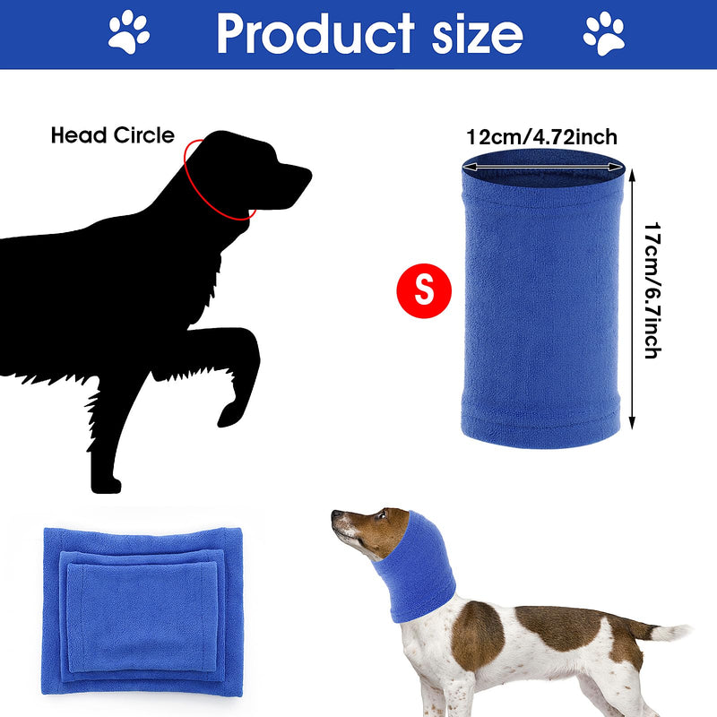 Cobee Dog Snood for Dog Neck and Ears Warmer, Pet Dog Earmuff for Comfort Anti-anxiety Bathing Grooming Reducing Noise Dog Neck and Ear Warmer Hood Calming Pet Snood Ear Covers(S Size, Blue) S Size, Blue