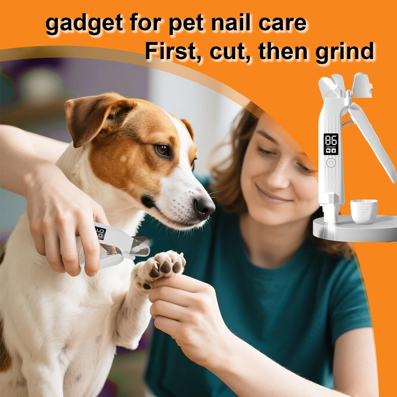 Upgrade 2026 Silent Nail Grinder Cordless for Pets with LED Light,2 in 1 Nail Clipper Trimmer and Grinder for Pets, Quick USB Charge,Suitable for Thick and Long Nails - PawsPlanet Australia