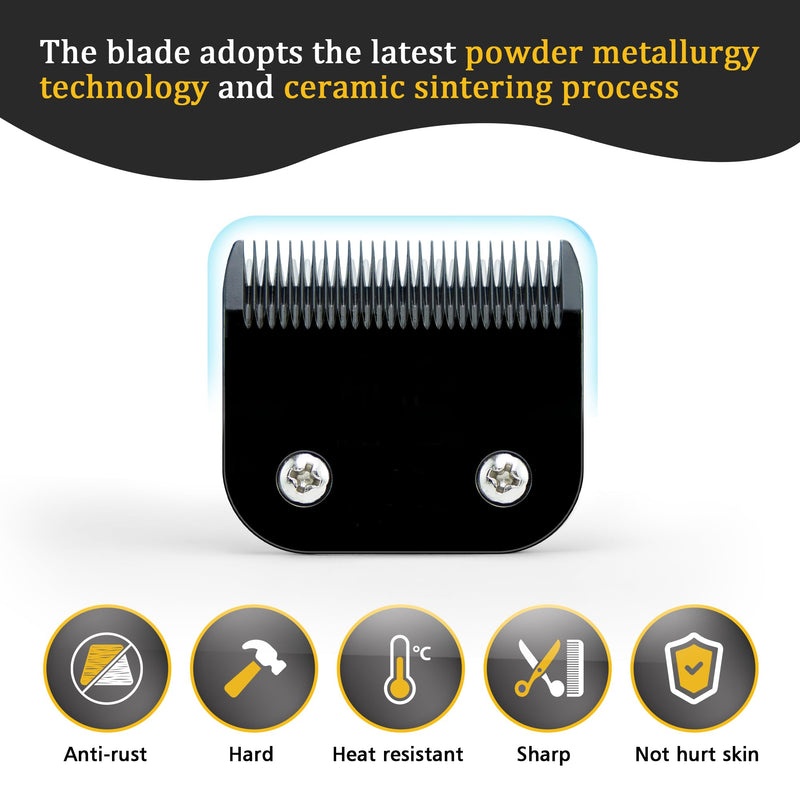 30 Detachable Dog Grooming Clipper Replacement Blades,Compatible with Andis Cut Length 1/50"(0.5mm),Compatible with Oster A5, Wahl KM Series Clippers, Made of Ceramic & Stainless Steel Blade - PawsPlanet Australia