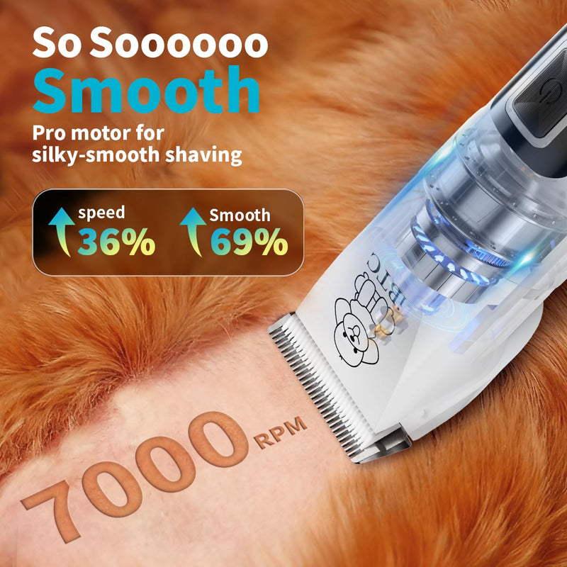 iBTC Dog Clippers for Grooming, Low Noise, Electric Quiet, Adjustable Clipper Comb, Rechargeable Cordless Dog Hair Clippers for Dogs Cats Pets, Green - PawsPlanet Australia