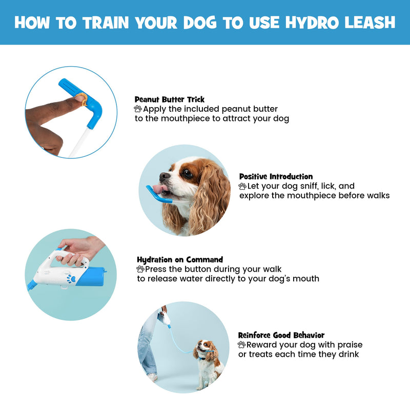 3-in-1 Water-Dispensing Dog Leash with Built-in 15oz Bottle & Lick Valve Durable PVC & Braided Cable – Fits Large Dogs – Save Time on Walks, No Extra Bowl Needed - PawsPlanet Australia