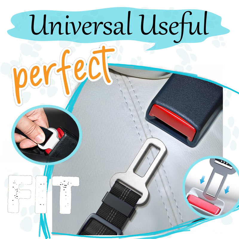 Dog Seat Belt,Updated Dual-use Dog Seatbelt for Vehicle Headrests, Dog Car Leash - Bungee Retractable Adjustable for Your Pet, Pet Safety Car Harness for Dogs Heavy Duty & Elastic (Black, Medium) Black - PawsPlanet Australia