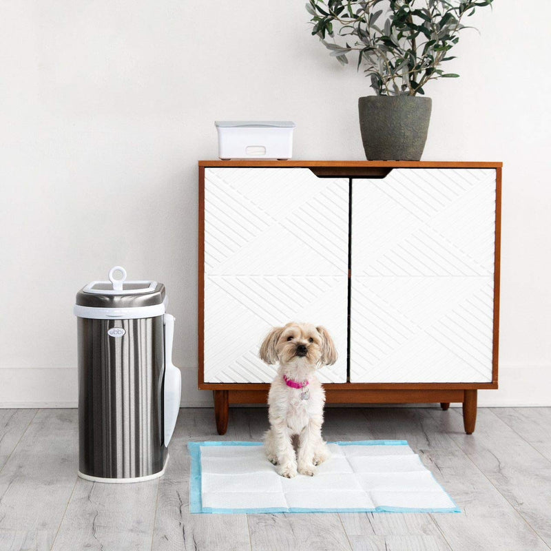Ubbi Pet Wipes Dispenser, Grooming Wet Wipes Contianer for Dogs and Cats, Moisture Locking Wipes Dispenser, White - PawsPlanet Australia