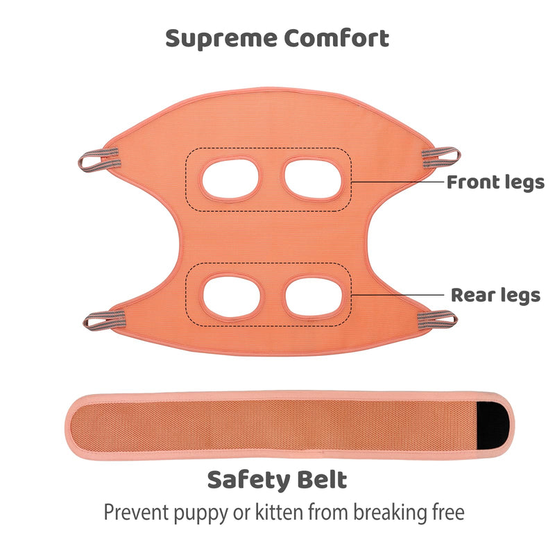 Guzekier Pet Dog Grooming Hammock Harness for Cats & Dogs, Dog Sling for Grooming, Dog Hammock Restraint Bag with Nail Clippers/Trimmer, Nail File, Pet Comb,Ear/Eye Care S（Weight：12-25LB） - PawsPlanet Australia