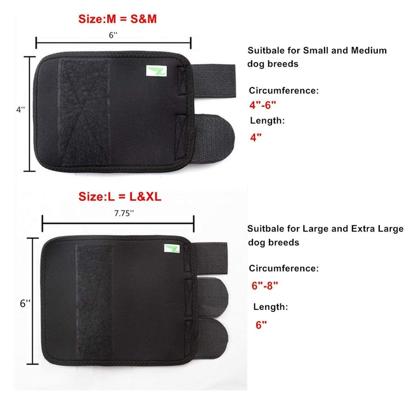 Dog Leg Brace One Pair Heals Hock Joint Wrap Sleeve for Front Legs(L/Front) L Black