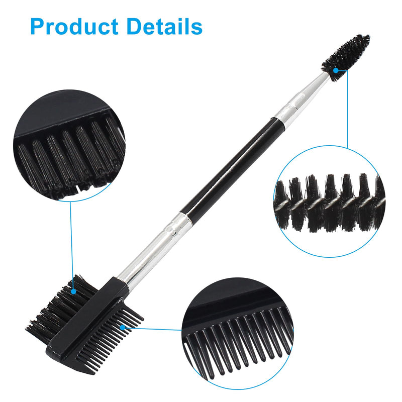 2PCS Dog Tear Stain Remover Comb, Double-Head Dog Eye Brush Cleaning Grooming Tool for Small Dogs and Cats,Black Black