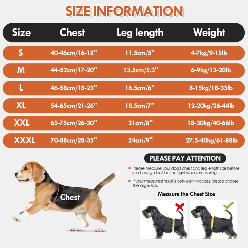 Dog Elbow Protector for Calluses, Dog Joint Recovery Sleeve for Prevent Licking Wound, Elbow Sleeves with Mesh Pad for Medium Large Dogs_2XL(Chest:64-75cm/26-30in) 2XL:Chest:64-75cm/26-30in Dark Grey