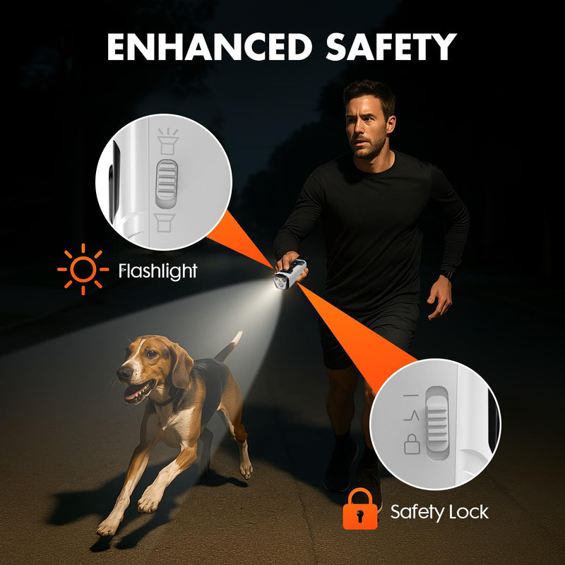 Dog Bark Deterrent Device, 3X Ultrasonic Anti Barking, 6 Training Modes 23 FT Range Barks No More Indoors Outdoors Behavior Correct Safe & Humane Rechargeable Compact Bark Control for Dogs Silver