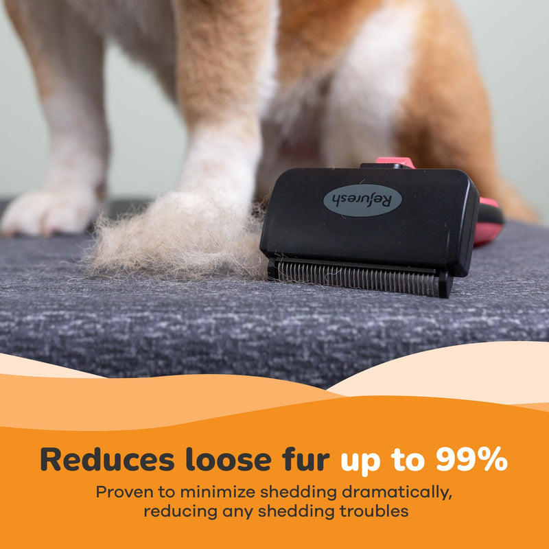Deshedding Brush for Dogs & Cats - Pink & Medium, Short & Medium Hair Grooming Tool, Dog Deshedding Brush, Cat Deshedding Brush, Deshedding Dog Brush Short Hair, Lightweight Pet Hair Remover. - PawsPlanet Australia