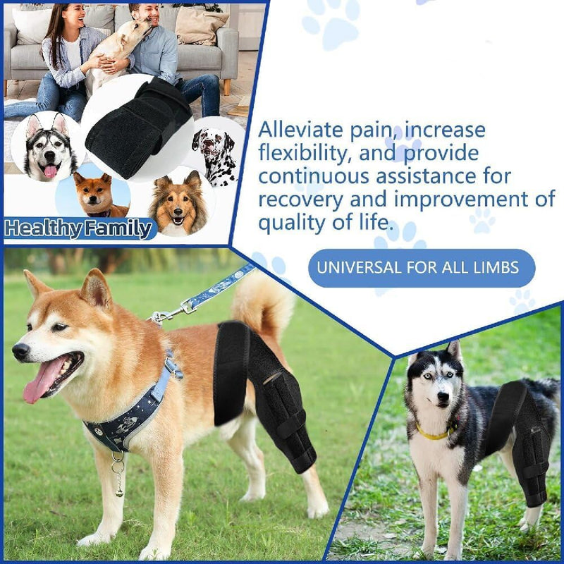 Knee Support Dog Hind Leg Elbow Bandage Dog Wheelchair Rear Legs & Lameness - Medical Compression Bandage with Silicone Grip (Breathable, Washable) - For All Breeds (L) L