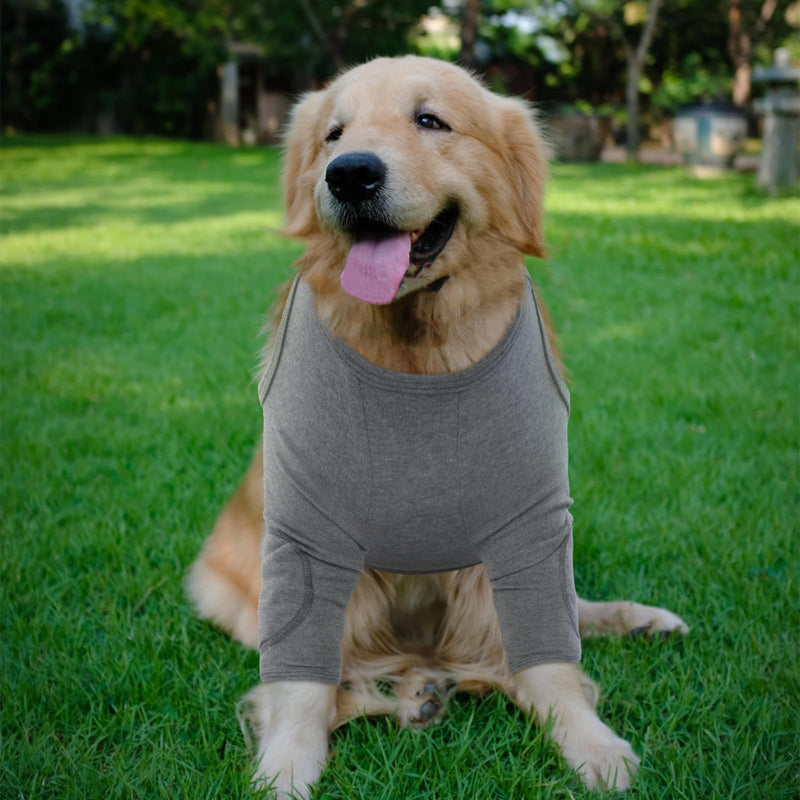 Dog Leg Sleeve to Stop Licking, Dog Recovery Sleeves for Wounds Front Legs, Dog Anti-Lick Sleeves, Dog Surgical Recovery Sleeve, Dog Leg Wound Cover Arm Protector for Leg Injuries & Joint Pain XX-Large Dark Grey - PawsPlanet Australia