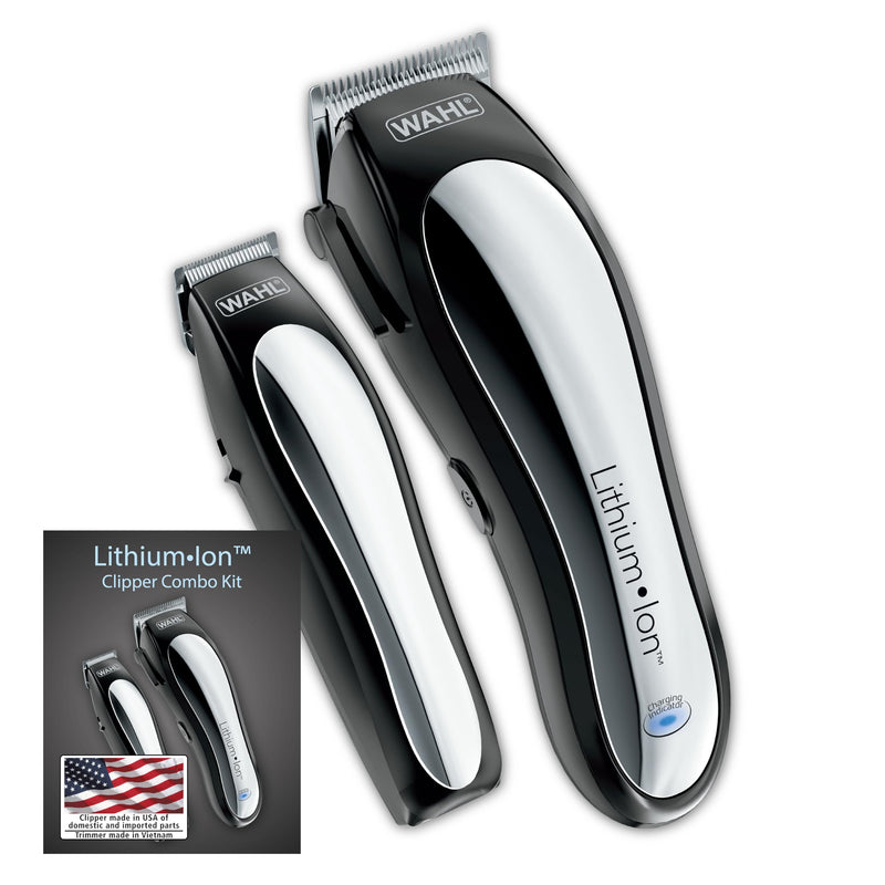 Wahl USA Clipper Rechargeable Lithium Ion Cordless Haircutting Clipper & Battery Trimming Combo Kit – Electric Clipper for Grooming Heads, Beards, & All Body Grooming – Model 79600-2101P - PawsPlanet Australia