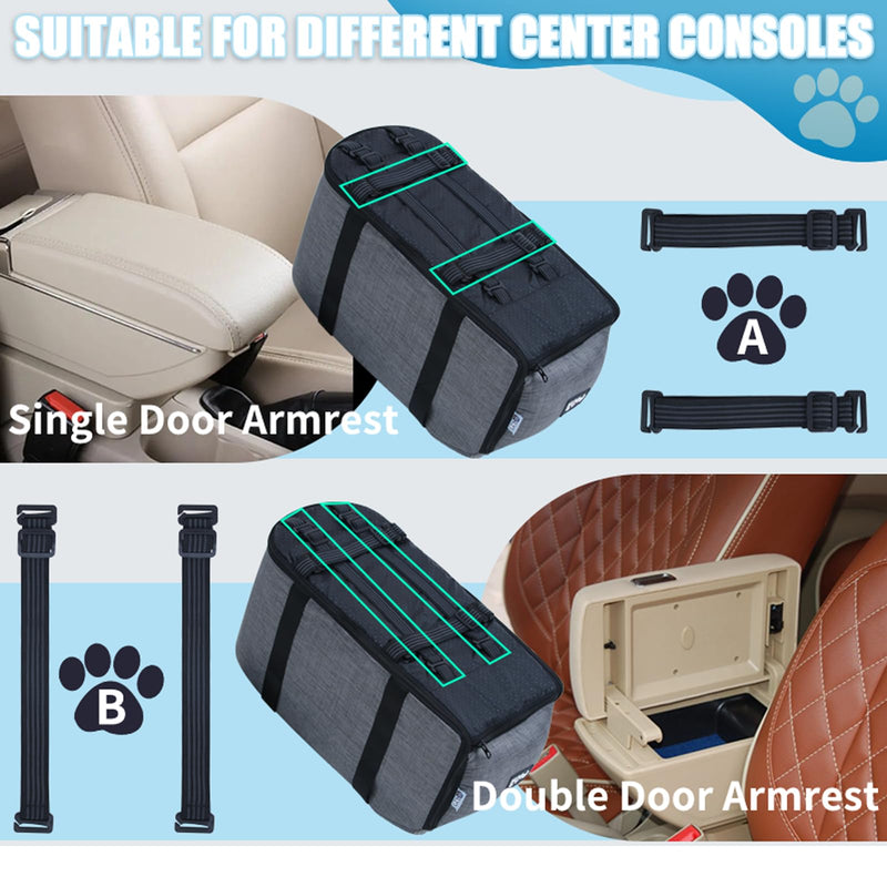 Car Seat Booster for Small Dogs and Cats – Portable Pet Travel Bag Under 30lbs, Washable Car Seat with Safety Belt and Storage Pockets (Grey) - PawsPlanet Australia