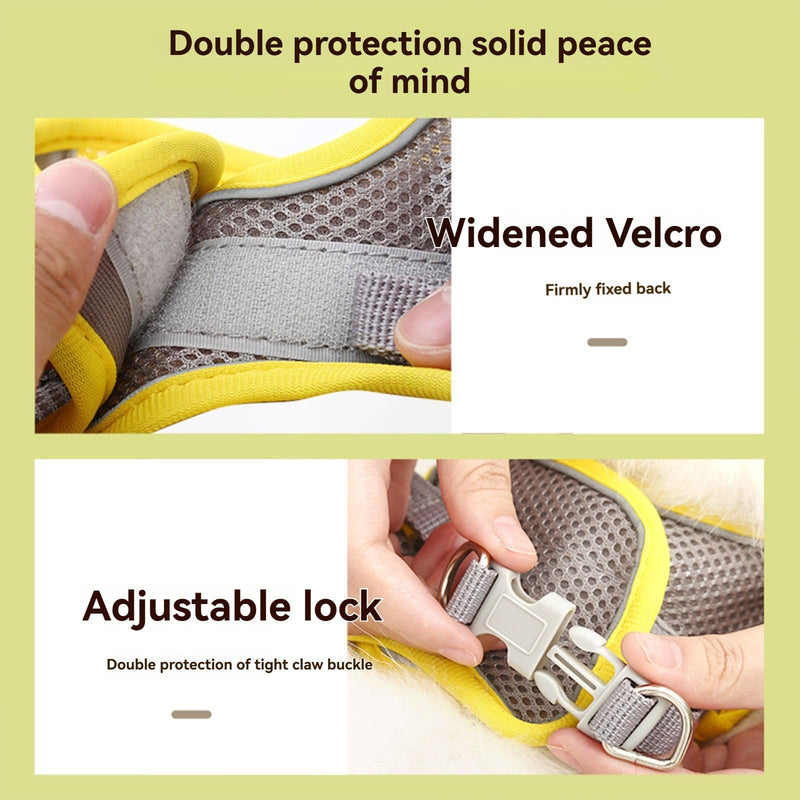 Stimulicat Cat Harness Step In, Stimuli Cat Harness Escape Proof Design for Outdoor, 2025 New Adjustable Soft Mesh Vest with Reflective Safety Strips, Cat Walking Harness and Leash (Black, S(11-15Lb)) Black S(11-15Lb) - PawsPlanet Australia