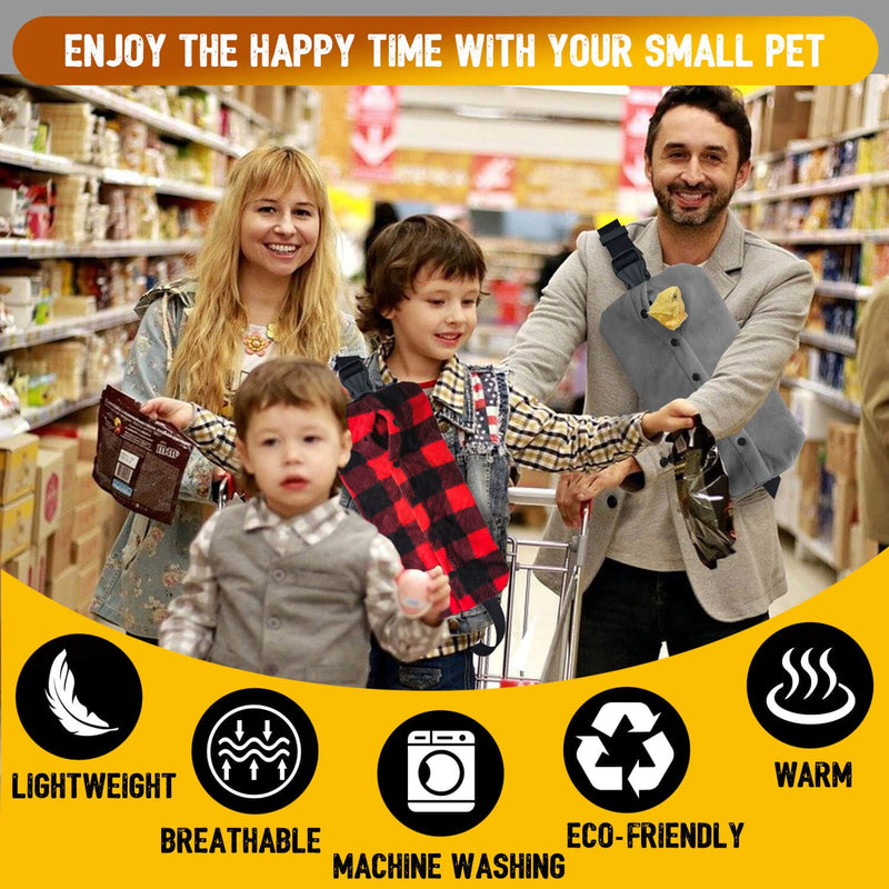 WATFOON Adjustable Lizard Leather Leash Harness and Bearded Dragon Carrier Sling, Reptile Small Pet Training Leashes and Beardie Snuggle Sling Bag for Outdoor Travel (XL Black) Leash + XL Black Sling (Gift) - PawsPlanet Australia
