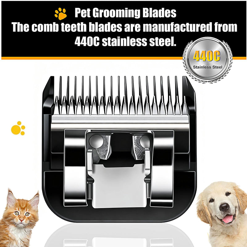 Dog Grooming Clipper Blades Replacement Compatible with Andis Dog Clippers,Most OsterA5, Wahl KM Series Pet Clippers (Black(4FC)) Black(4FC)