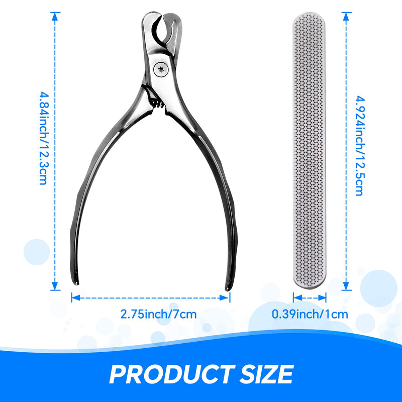 Stainless Steel Dog Cat Nail Clippers with Nail File, Professional Dog Claw Clippers Trimmer Set with Sharp Razor Blades, Durable Home Pet Grooming Tool for Small Large Dogs Cats