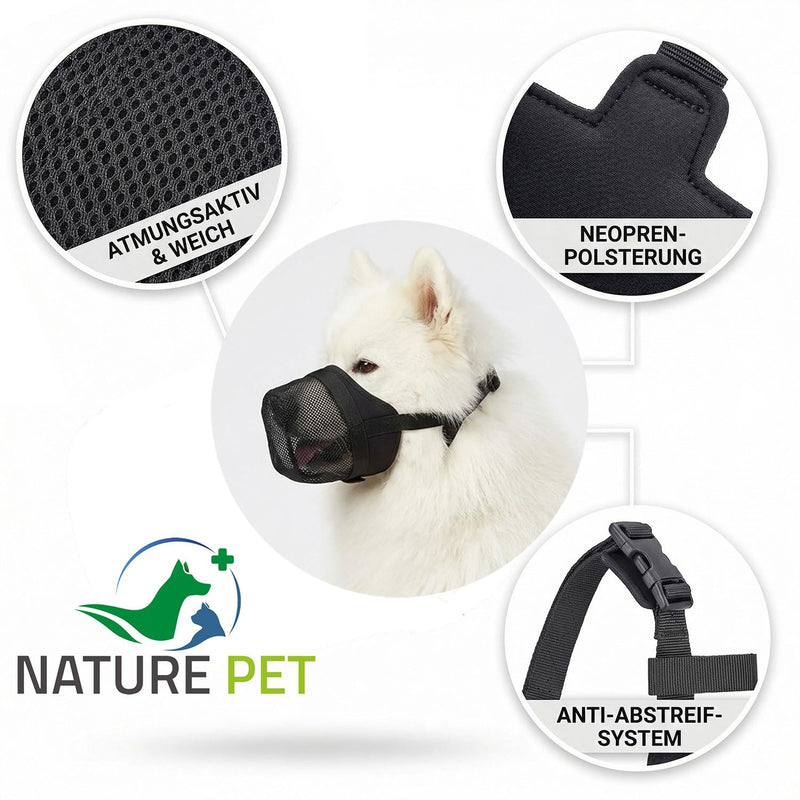 Nature Pet Poison Bait Protection Dog / Lick Protection for Wounds and Surgery / Instead of Plastic Collar or Collar / Protective Net Long Design (L) 2-black l