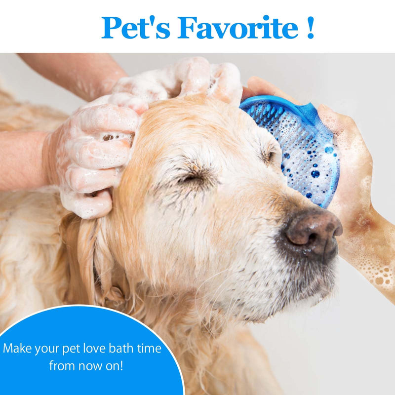 3PCS Dog Brush | Dog Bath Shampoo Brush |Dog Shower/Grooming/Washing Brush | Pet Bath Massage Brush |Scrubber Washing Brush with Adjustable Ring Handle for Short & Long Haired Dogs/Cats - PawsPlanet Australia