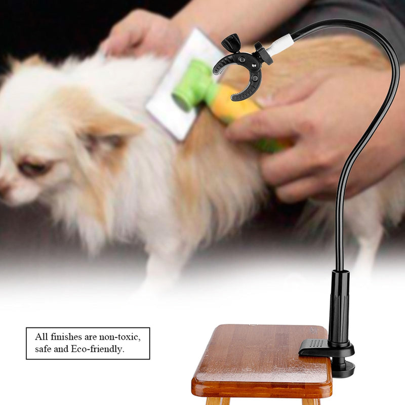 Tyenaza Hair Dryer Holder, Pet Dog Cat Grooming Table Hair Dryer Clamp Clip Holder, 360 Degree Adjustable Clamp Mount for Dog Cat Grooming Table - PawsPlanet Australia