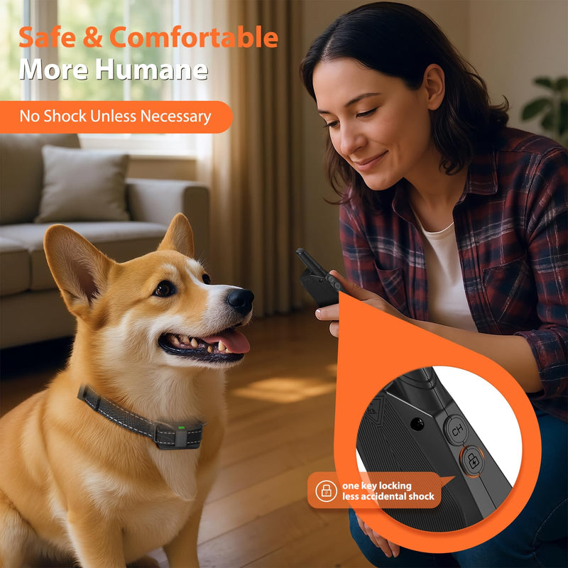 Small Dog Shock Collar for Small Dogs 5-15lbs, Ultra-Dog Training Collar with 3300Ft Remote Range,3 Training Mode Beep,Vibration,Shock, Waterproof Bark Collar (Black-B) - PawsPlanet Australia