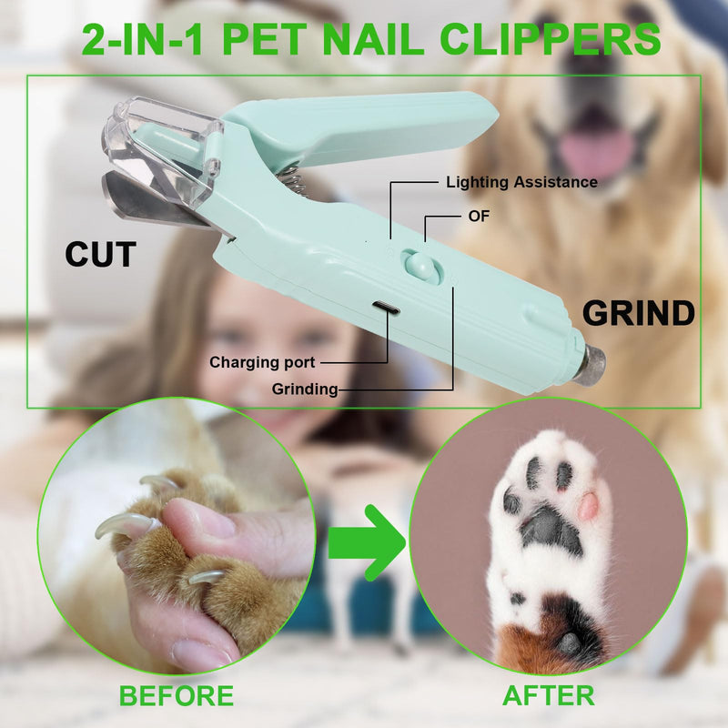 Pet Nail Clippers Dogs & Cats – Illuminates The Nail and Quick for Safe, Easy Trimming. Extra-Sharp Blades for Thick Nails, with Quick-Sensing tech to Prevent overcutting - PawsPlanet Australia