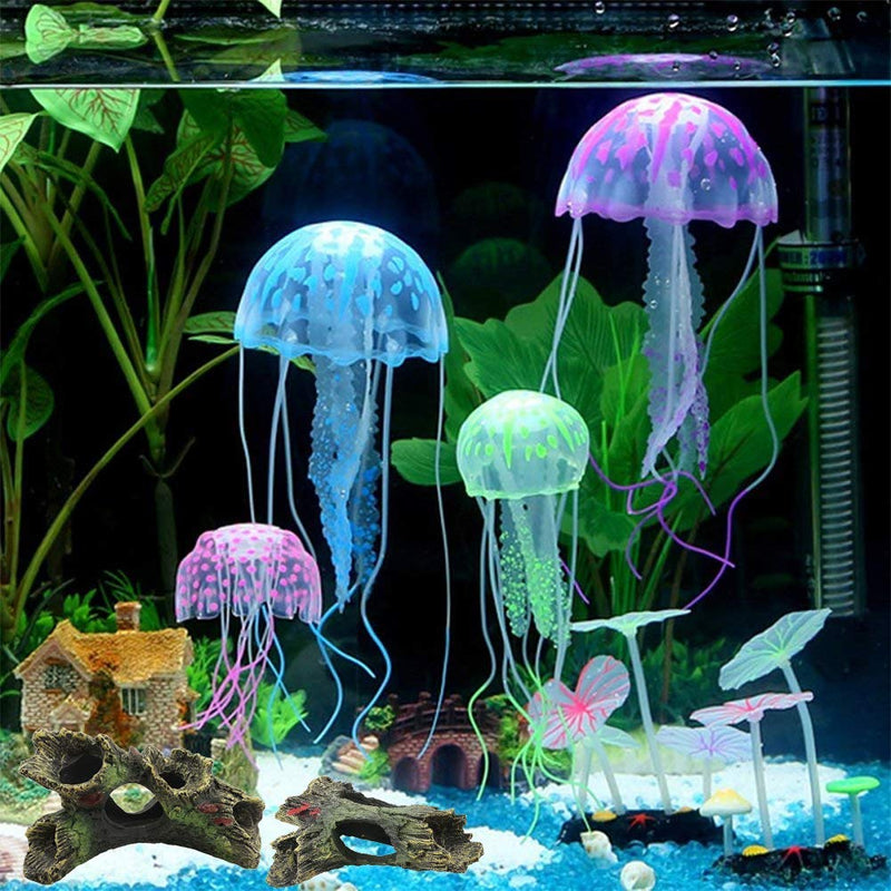 DoubleWood 2 PCS Decaying Trunk Aquarium Betta Fish Ornament Driftwood Resin Crafts Ornament for Aquarium Decoration Fish Tank Wood with Holes & Aquarium Caves Fish Tank Wood Decor - PawsPlanet Australia