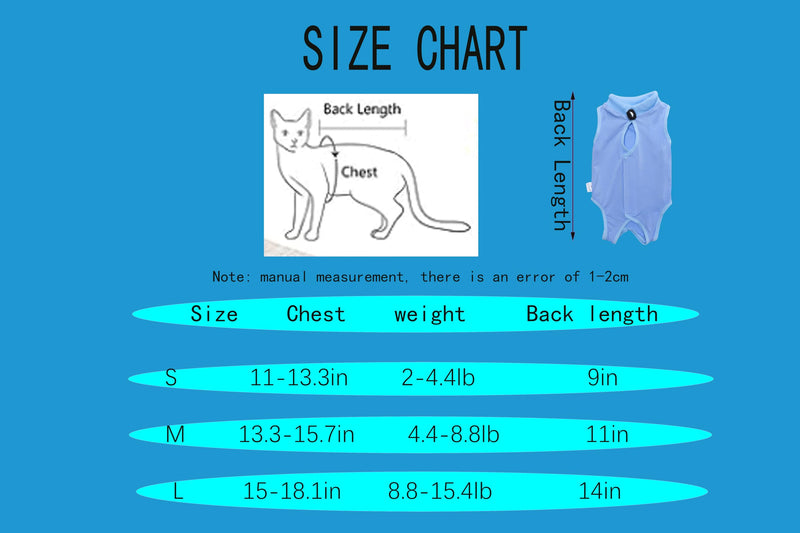 Cat Surgery Recovery Suit Female Kitten Cat Onesie for Cats After Surgery Spay Surgical Abdominal Wound Skin Diseases Cone Collar Soft Alternative Wear (Purple, M) Medium Purple - PawsPlanet Australia