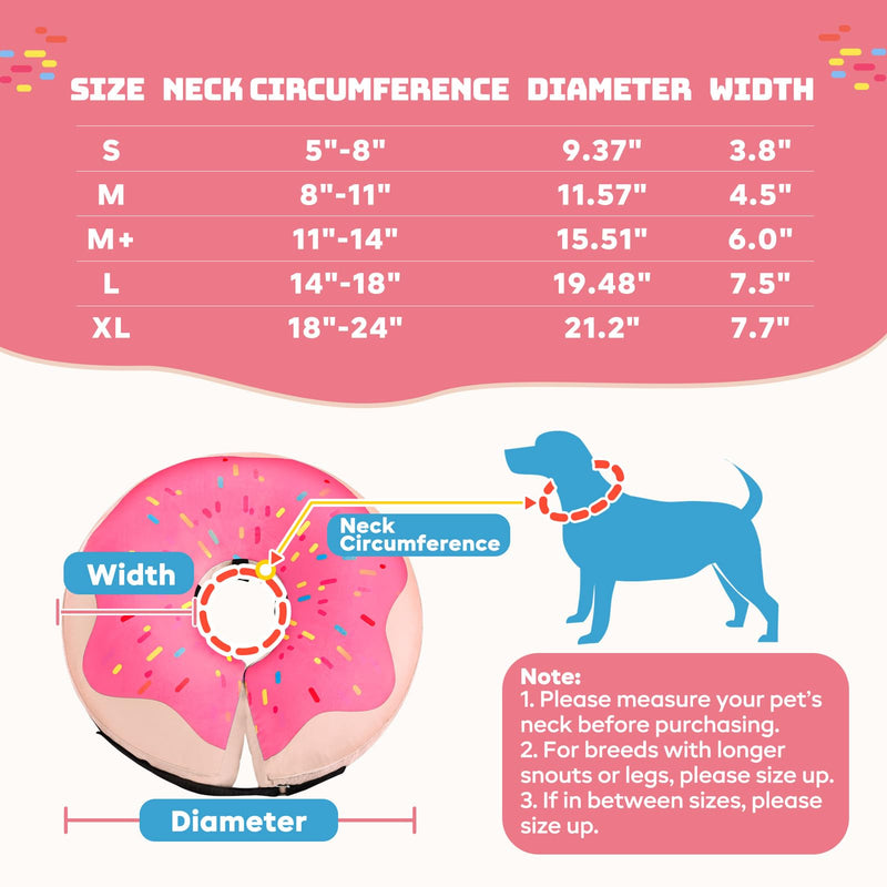 Gimars Dog Collar Leak Protection Large After Surgery, Neck Circumference 14-18 inch, Soft Donut Shaped Dog Collar, Alternative to E-Collar and Elizabethan Collar for Large Dogs pink L (neck circumference 35.6‚Äì45.7 cm)