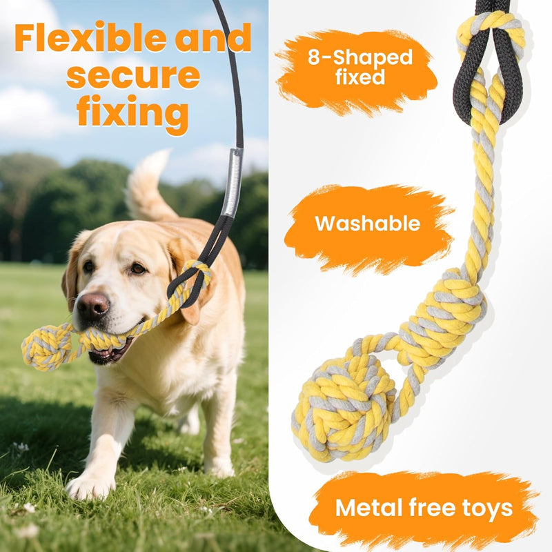 Upgraded Flirt Pole for Dogs - Extendable Dog Flirt Pole with Detachable Interactive Toys - Flirt Stick for Small Medium Large Dogs Training Playing Exercise, Reinforced Aluminum Alloy(Pole-40in Max) - PawsPlanet Australia