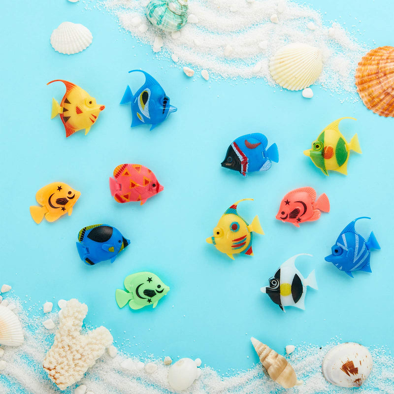 Weewooday 20 Pieces Artificial Moving Fishes Plastic Floating Fishes Lifelike Fish Ornament Aquarium Decorations for Fish Tank (Random Style) - PawsPlanet Australia
