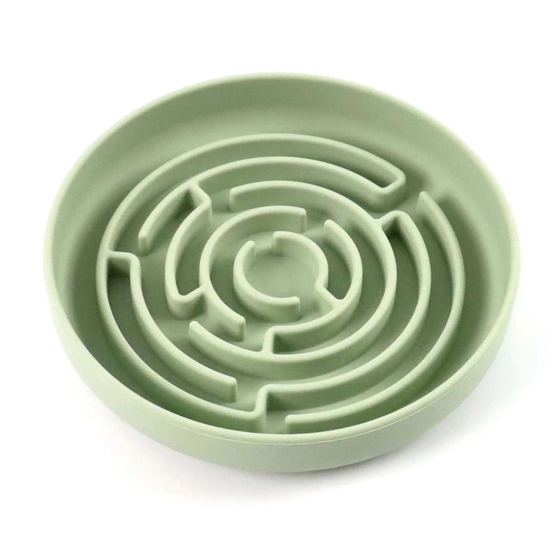 Silicone Dog Slow Feeder Bowls for Large & Small Dogs -Cat & Dog Puzzle Bowls with Suction Cups- Silicone Pet Food Bowl Anti-Gulping -Non-Slip, Dishwasher Safe Microwave Safe- Cat Slow Feeder (Green) Green